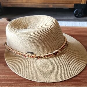 Beaded Tan Women's Hat